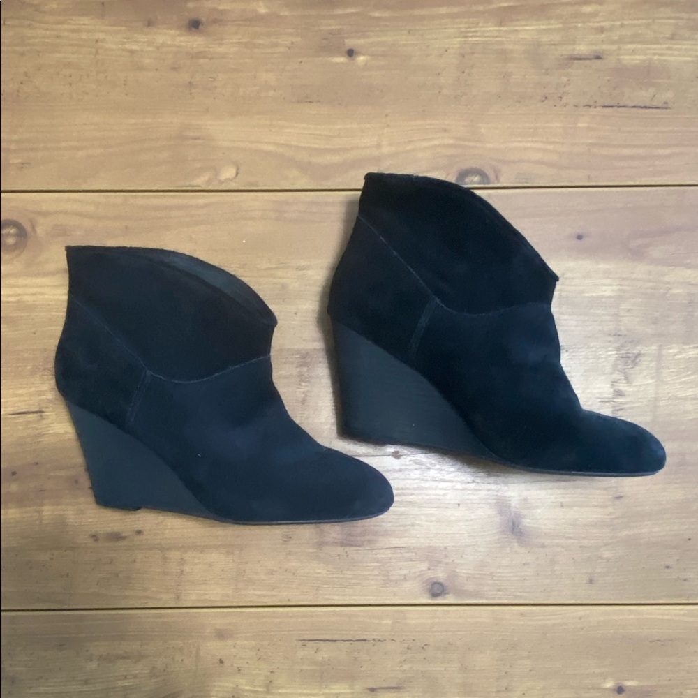 Aldo Black Ankle Wedges